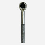 Vintage 1/4" Drive Ratchet Knurled Handle Chrome Professional Socket Tool Good+