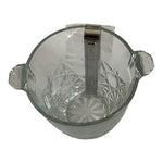 Bormioli Rocco Dedalo Star-Cut Crystal Ice Bucket with Tongs Italy NIB