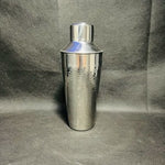 9.5" Hammered Stainless Steel Cocktail Shaker with Stainer Excellent Condition