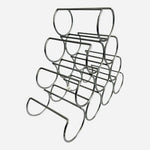 Crate & Barrel Arc Metal Wine Rack Tabletop 10Bottle Holder Free Standing Silver