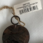 Metal Hammered Angel Ornament Antique Copper Finish 6.5" NWT India XM7125