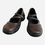 Apex Aetrex Brown Mary Jane Wide Orthotic Comfort Flats Women's Sz 5.5W NIB