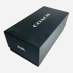 Authentic Coach Signature Brown Mahogany Black Leather Sneakers Women's 5.5B Box