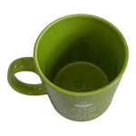 Keep Calm and Drink Coffee Green Ceramic Coffee Mug Novelty 4.5 in VG