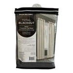 Quinn Total Blackout Grommet Top Curtain Panel 50x63 BLACK Energy Efficient NIB