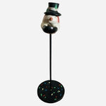 Vintage Dept 56 Flying Snowman on Stand Wood Christmas Figurine 4.5x10" VG