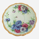 Vintage Clarence Bone China Floral Teacup Saucer Set England Gold Trim Farmhouse