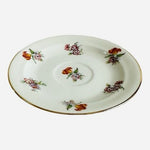 Rare 1920s LIMOGES France Saucer Floral Porcelain Tea Dish Antique Collectible
