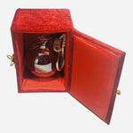 Pier 1 Li Bien Silver Pearl Beads Ball Glass Ornament Red Velvet Box