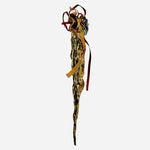 Oversized Gold Glass Cone Teardrop Christmas Ornament Collectible 8 Inch