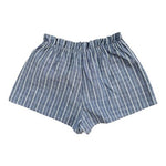 Love Tree Women's Paperbag High Rise Shorts Tie Belt Blue Stripe Size M VG