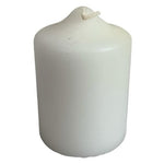Unscented White Pillar Candles 2.5" x 4" Set of 2 New Clean Burn Set of 2
