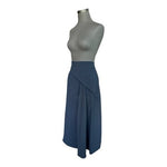 Zara Dark Blue Fluid Flyaway A-Line Wrap Midi Skirt Women’s Size M NWOT