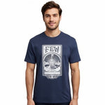 Few Rye Whiskey Blue Graphic T-Shirt Men's Medium Crew Neck Cotton Blend New