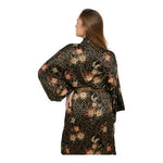 Luxury Batik Silk Blend Floral Kimono Robe Women’s Wrap Robe One Size NIB