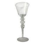 Clear Glass Emperor Wine Goblets Set of 2 10.5in Twisted Stem EXC