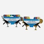 Novelty Margarita Glass Party Sunglasses Gold & Silver Glitter 2 Pairs New