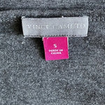 Vince Camuto Womens Size S Faux Suede Front Colorblock Top Grey G