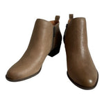 Lucky Brand Women's Basel Leather Ankle Booties 5.5 (EU 36) Tan Toffee NIB
