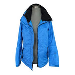 Women's Blue Waterproof Rain Jacket Size M Hooded Windbreaker Winter Sports NWOT