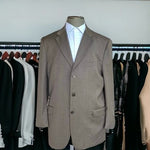 JOSEPH ABBOUD Nordstrom Wool Plaid Blazer Mens Suit Jacket Grey Brown 44 Regular