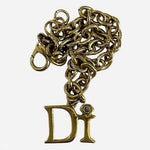 Diamonds International DI Gold Tone Chain Link Charm Bracelet with Gemstone VG