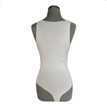 REORIA Women's Sleeveless High Neck Racerback Thong Bodysuit Grey XS Exc Cond