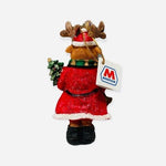 Vintage 2001 Marathon Santa Reindeer Moose Ceramic Ornaments Set 2 Flyer Horace