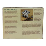 Italian Villa Stainless Steel Pasta Maker Machine Hand Crank Italy Made NIB
