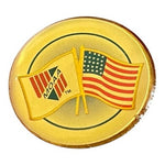 MOAA Military Officers Association Epoxy Lapel Pin Vintage Flag 1” Badge Pin