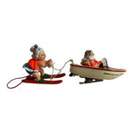 Hallmark Keepsake 1995 Santa Mrs Claus Water Skiing North Star 95 Ornament VG