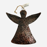 Metal Hammered Angel Ornament Antique Copper Finish 6.5" NWT India XM7125