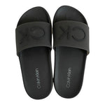 Calvin Klein Wiston Slide Sandals Matte Black CK Logo Pool Shoes Womens 6