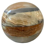 Banded Onyx Sphere 4" Multicolored Gemstone Ball Pakistan Home Decor Stone VG