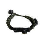 SOS LED Paracord Survival Bracelet Compass Thermometer Nylon Good Condition