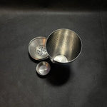 9.5" Hammered Stainless Steel Cocktail Shaker with Stainer Excellent Condition