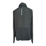 Avia Women's Black Hooded Windbreaker M Zip Front Long Sleeve Good Condition
