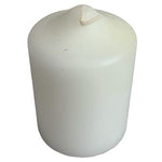 Unscented White Pillar Candles 2.5" x 4" Set of 2 New Clean Burn Set of 2
