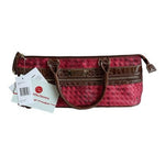 Samantha Brown Red Insulated Wine Purse Woven Picnic Travel Bag NWT