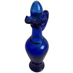 Vintage AVON Skin-So-Soft Bath Oil Cobalt Blue Gold Decanter Bottle