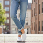 Women’s White Mesh Athletic Sneakers Walking Moccasins Shoes Sz US 10/ EU 41 New