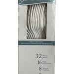 Sensations White Heavyweight Plastic Cutlery Set 32 Pieces New