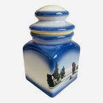 Vintage Hooton Hand Painted Scenic Art Pottery Vase Sea Stacks Landscape 5x5x9