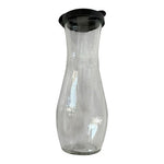 Good Seasons Glass Cruet Salad Dressing Bottle Shaker Black Lid 7.5in VG