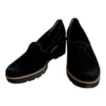 Vionic Willa Wedge Black Suede Platform Loafer Slip On Womens Sz 9.5 NWOB