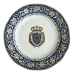 Vintage Porcelain Plate Château de Versailles Crest Textured Decorative Plate