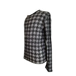 American Rag Houndstooth Long Sleeve Tee Gray Black Shirt Men’s Size M
