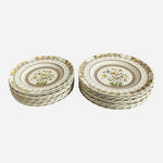 Vintage Spode Buttercup Salad Plates 8” Set of 10 Yellow Floral Transferware