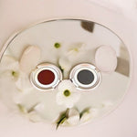 2x Matte Eyeshadow Singles Steel Green & Coffee Powder Eye Color Set Display