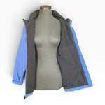 Lands End Womens Periwinkle Blue Full Zip Fleece Lined Jacket Size M 10-12 VG
